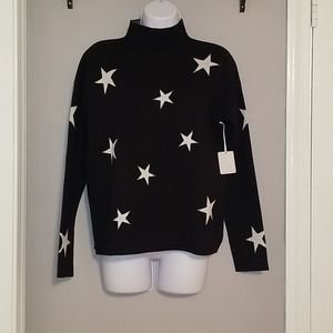 NWT TAHARI Star Mock Turleneck Sweater